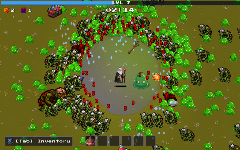 Alchemy Survivors screen-filling bullet heaven combat