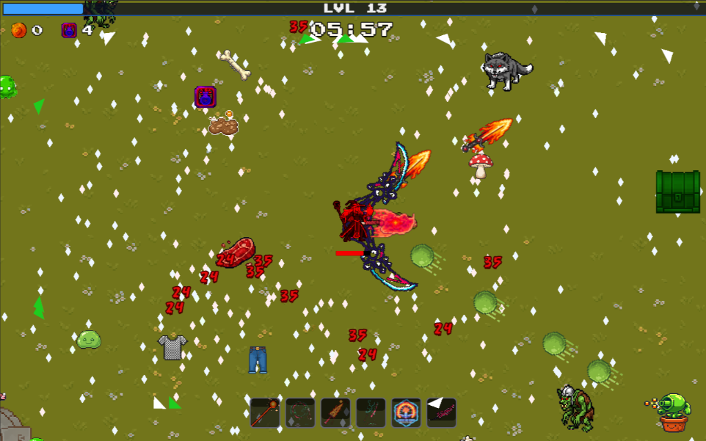 Alchemy Survivors surrounded by an endless horde