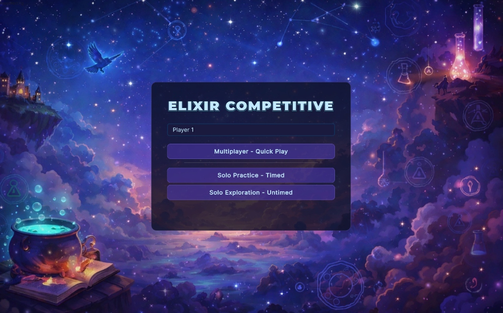 Elixir Competitive game demo - competitive infinite crafting